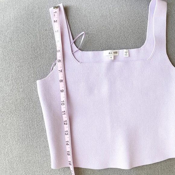 ALC Victoria Knit Stretch Crop Square Neck Tank Size XL Excellent Condition - Picture 7 of 9